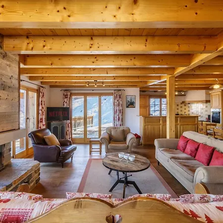 Horská chata Groot 10 Pers Ski-in Chalet Met Openhaard En Garage La Tzoumaz